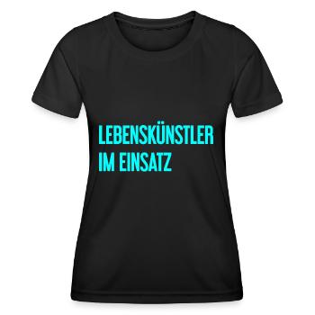Lebenskünstler im Einsatz - Frauen Funktions-T-Shirt - Schwarz - Vorne - AI Model Female 172 light (172cm)