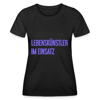 Artistes de la vie en action - T-shirt sport Femme - noir - Devant - AI Model Female 172 light (172cm)