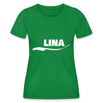 Vorname lina - Frauen Funktions-T-Shirt - Kelly Green - Vorne - AI Model Female 172 dark (172cm)