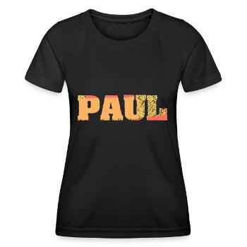 Paul Geschenkidee - Frauen Funktions-T-Shirt - Schwarz - Vorne - AI Model Female 172 light (172cm)