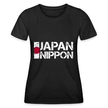 Japan - Frauen Funktions-T-Shirt - Schwarz - Vorne - AI Model Female 172 light (172cm)