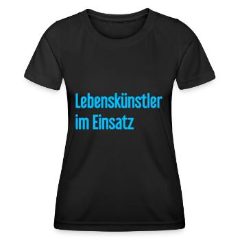 Lebenskünstler im Einsatz - Frauen Funktions-T-Shirt - Schwarz - Vorne - AI Model Female 172 light (172cm)