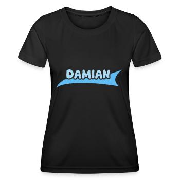 Vorname Damian - Frauen Funktions-T-Shirt - Schwarz - Vorne - AI Model Female 172 light (172cm)