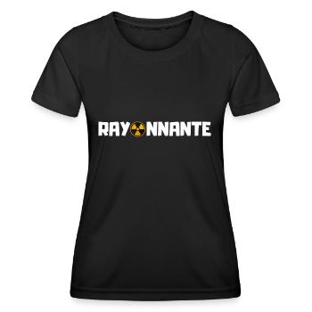 rayonnante - cadeau manip radio original - T-shirt sport Femme - noir - Devant - AI Model Female 172 light (172cm)