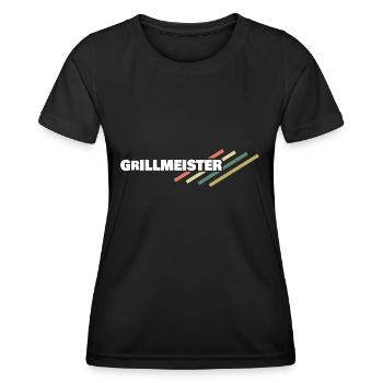 Arbeitsplatz Grillmeister - Frauen Funktions-T-Shirt - Schwarz - Vorne - AI Model Female 172 light (172cm)