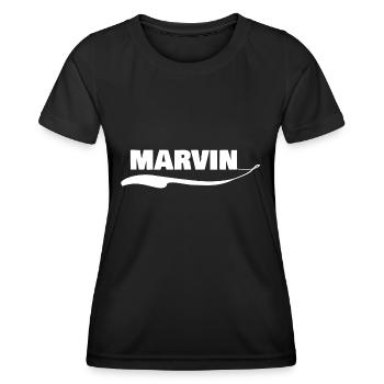 marvin as a given name - Women's Functional T-Shirt - black - Front - AI Model Female 172 light (172cm)