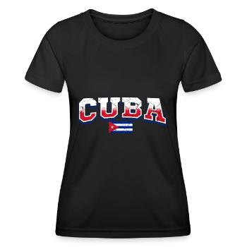 Kuba - Frauen Funktions-T-Shirt - Schwarz - Vorne - AI Model Female 172 light (172cm)