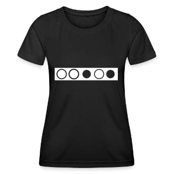Biathlon - Frauen Funktions-T-Shirt - Schwarz - Vorne - AI Model Female 172 light (172cm)