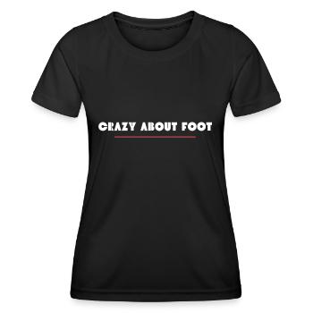 "CRAZY ABOUT FOOT" TEE-SHIRT - T-shirt sport Femme - noir - Devant - AI Model Female 172 light (172cm)
