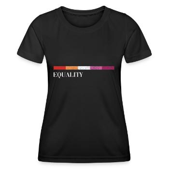 LGBT Lesbian Pride Flag Flag Lesbian - Women's Functional T-Shirt - black - Front - AI Model Female 172 light (172cm)