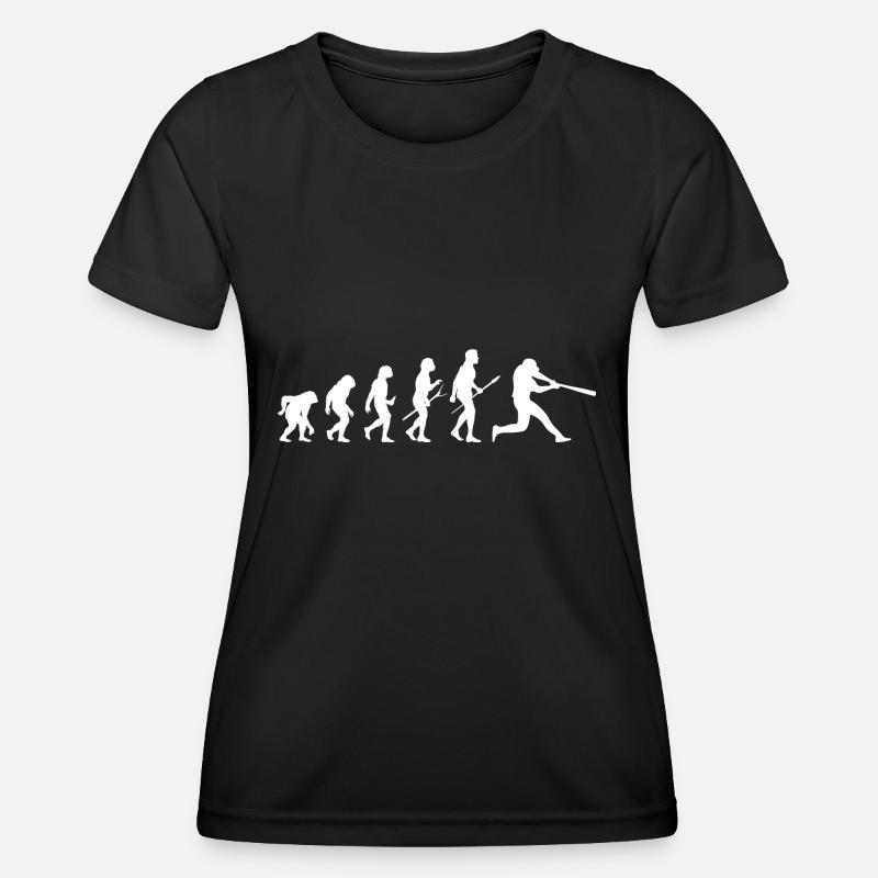 baseballplayer evolution - Women's Functional T-Shirt - black