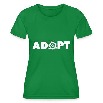 Tierheim Hund Retten Tierschutz Hundeheim - Frauen Funktions-T-Shirt - Kelly Green - Vorne - AI Model Female 172 dark (172cm)