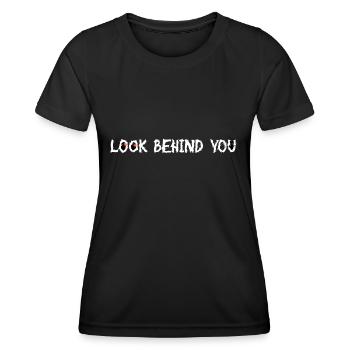 Look Behind U - Frauen Funktions-T-Shirt - Schwarz - Vorne - AI Model Female 172 light (172cm)