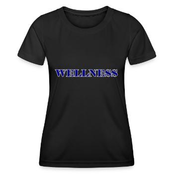 Eleganter Wellness Schriftzug - Frauen Funktions-T-Shirt - Schwarz - Vorne - AI Model Female 172 light (172cm)