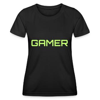Gamer Green - Women's Functional T-Shirt - black - Front - AI Model Female 172 light (172cm)