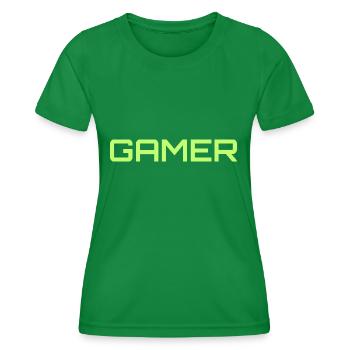 Gamer Green - Women's Functional T-Shirt - kelly green - Front - AI Model Female 172 dark (172cm)