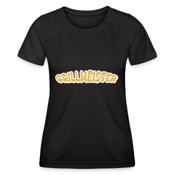 Grillmeister als Job - Frauen Funktions-T-Shirt - Schwarz - Vorne - AI Model Female 172 light (172cm)
