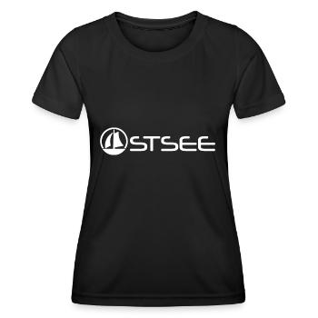 Ostsee mit Boot [white] - Frauen Funktions-T-Shirt - Schwarz - Vorne - AI Model Female 172 light (172cm)