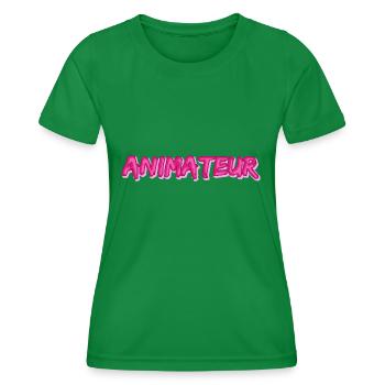 Animateur en tant que métier - T-shirt sport Femme - vert - Devant - AI Model Female 172 dark (172cm)