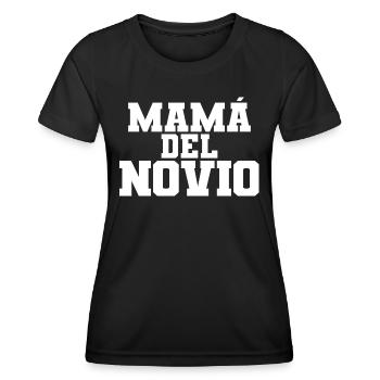 Mama del Novio Groom's Mother Wedding Gift - Women's Functional T-Shirt - black - Front - AI Model Female 172 light (172cm)