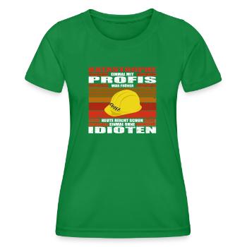 Einmal ohne Idioten - Frauen Funktions-T-Shirt - Kelly Green - Vorne - AI Model Female 172 dark (172cm)