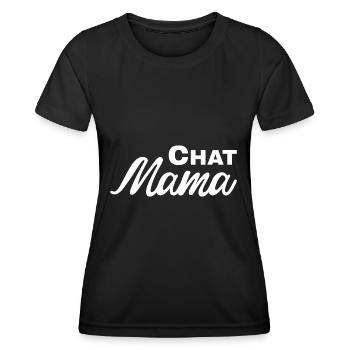 Chat Mama - Frauen Funktions-T-Shirt - Schwarz - Vorne - AI Model Female 172 light (172cm)