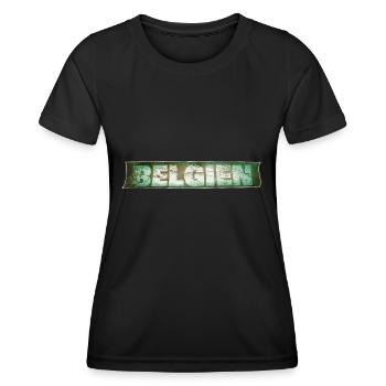 Belgien - Frauen Funktions-T-Shirt - Schwarz - Vorne - AI Model Female 172 light (172cm)