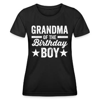 Oma des Geburtstagskindes Großmutter Oma - Frauen Funktions-T-Shirt - Schwarz - Vorne - AI Model Female 172 light (172cm)