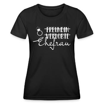 Braut bride to be Verlobung JGA Hochzeitsparty - Frauen Funktions-T-Shirt - Schwarz - Vorne - AI Model Female 172 light (172cm)