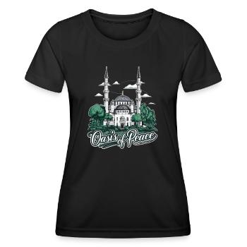 Mosquée majestueuse et culture islamique - T-shirt sport Femme - noir - Devant - AI Model Female 172 light (172cm)