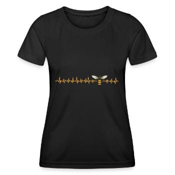 Puls abeille cadeau apiculteur fleur miel environnement - T-shirt sport Femme - noir - Devant - AI Model Female 172 light (172cm)