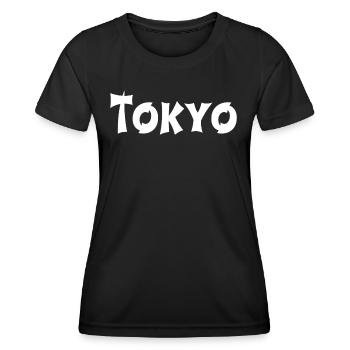 tokyo police asiatique Tokyo - T-shirt sport Femme - noir - Devant - AI Model Female 172 light (172cm)