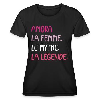 La femme le mythe Amora - T-shirt sport Femme - noir - Devant - AI Model Female 172 light (172cm)