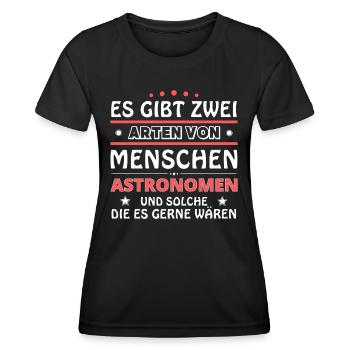 Astronomen Geschenk - zwei Arten von... Design - Frauen Funktions-T-Shirt - Schwarz - Vorne - AI Model Female 172 light (172cm)