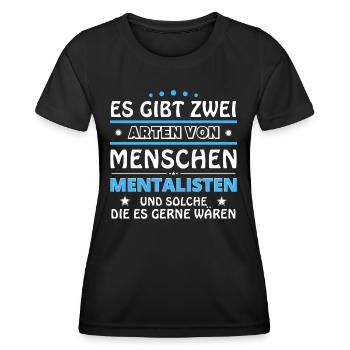 Mentalist Gift - Two Types of... Design - Women's Functional T-Shirt - black - Front - AI Model Female 172 light (172cm)