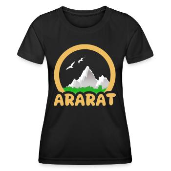 Ararat en tant que trekking - T-shirt sport Femme - noir - Devant - AI Model Female 172 light (172cm)