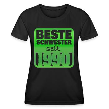 1990 - Women's Functional T-Shirt - black - Front - AI Model Female 172 light (172cm)