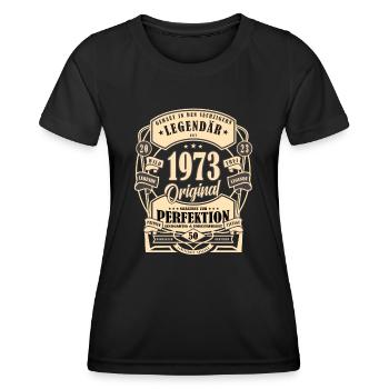 50th Birthday Gift Myth Legend Original - Women's Functional T-Shirt - black - Front - AI Model Female 172 light (172cm)