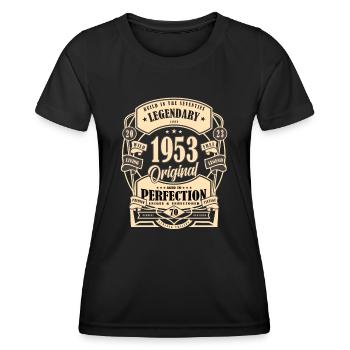 70th Birthday Gift Myth Legend Original - Women's Functional T-Shirt - black - Front - AI Model Female 172 light (172cm)