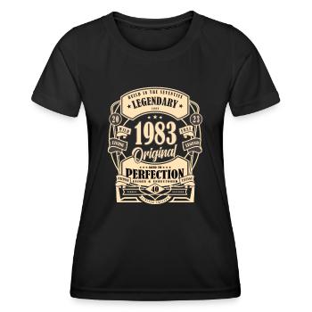 40th Birthday Gift Myth Legend Original - Women's Functional T-Shirt - black - Front - AI Model Female 172 light (172cm)