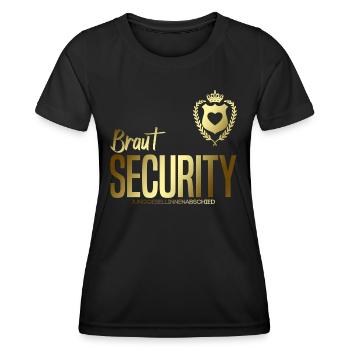 Junggesellinnenabschied Braut Security Hochzeit - Frauen Funktions-T-Shirt - Schwarz - Vorne - AI Model Female 172 light (172cm)