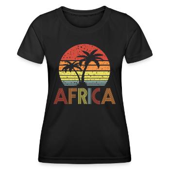 Afrique - T-shirt sport Femme - noir - Devant - AI Model Female 172 light (172cm)