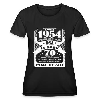 70 years, 70th birthday, 1954, it took 70 years - Women's Functional T-Shirt - black - Front - AI Model Female 172 light (172cm)