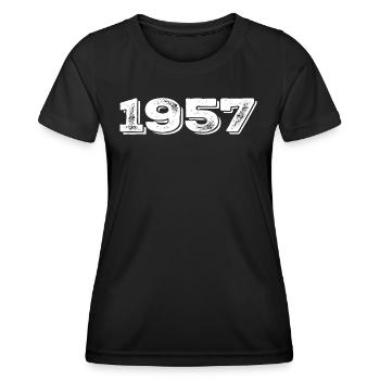 Geburtstagsgeschenk 1957 - 1957 - Frauen Funktions-T-Shirt - Schwarz - Vorne - AI Model Female 172 light (172cm)