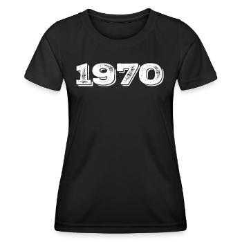 Geburtstagsgeschenk 1970 - 1970 - Frauen Funktions-T-Shirt - Schwarz - Vorne - AI Model Female 172 light (172cm)