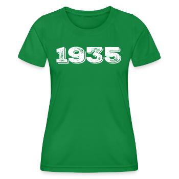 Geburtstagsgeschenk 1935 - 1935 - Frauen Funktions-T-Shirt - Kelly Green - Vorne - AI Model Female 172 dark (172cm)