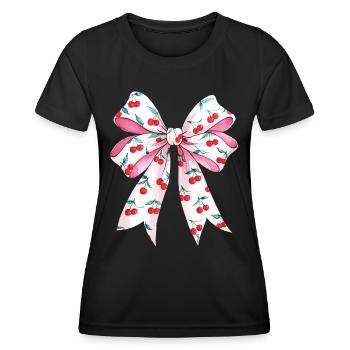 Cerises Jolie Femme Coquette - T-shirt sport Femme - noir - Devant - AI Model Female 172 light (172cm)