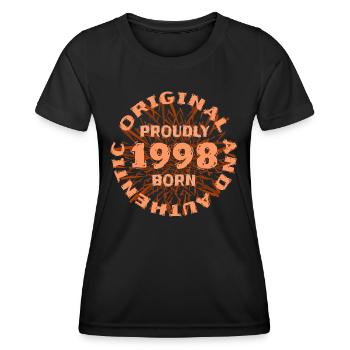 Prozent 1998 - Frauen Funktions-T-Shirt - Schwarz - Vorne - AI Model Female 172 light (172cm)