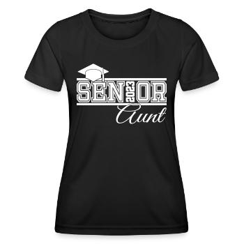 Senior 2023 Tante stolze Tante von Graduate - Frauen Funktions-T-Shirt - Schwarz - Vorne - AI Model Female 172 light (172cm)