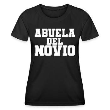 Abuela del Novio Groom's Grandmother Wedding Gift - Women's Functional T-Shirt - black - Front - AI Model Female 172 light (172cm)